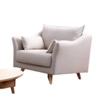 ⁦طقم انتريه خشب زان -اسفج سوفت عالي الكثافة و قماش كتان كويا⁩ - الصورة ⁦2⁩