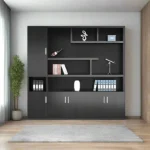 مكتبة مكتب مدير خشب MDF اسباني عالي الجودة