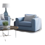 ⁦طقم انتريه خشب زان -اسفج سوفت عالي الكثافة و قماش كتان كويا⁩ - الصورة ⁦3⁩