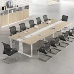 ترابيزة اجتماعات خشب MDF اسباني مع شاسيه معدن