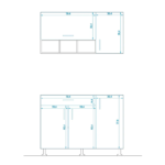⁦مطبخ قطعتين خشب كونتر و خشب ام دي اف مستورد⁩ - الصورة ⁦2⁩