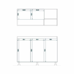 ⁦مطبخ قطعتين خشب كونتر و خشب ام دي اف مستورد⁩ - الصورة ⁦2⁩