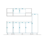 ⁦مطبخ قطعتين خشب كونتر و خشب ام دي اف مستورد⁩ - الصورة ⁦3⁩