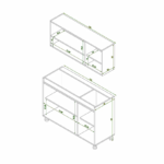 ⁦مطبخ قطعتين خشب كونتر و خشب ام دي اف مستورد⁩ - الصورة ⁦3⁩