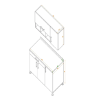 ⁦مطبخ قطعتين خشب كونتر و خشب ام دي اف مستورد⁩ - الصورة ⁦3⁩