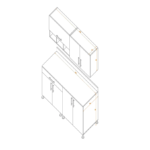 ⁦مطبخ قطعتين خشب كونتر و خشب ام دي اف مستورد⁩ - الصورة ⁦3⁩