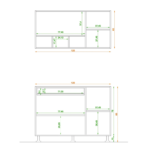 ⁦مطبخ قطعتين خشب كونتر و خشب ام دي اف مستورد⁩ - الصورة ⁦4⁩