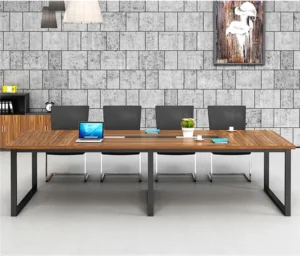 ⁦ترابيزة اجتماعات خشب MDF اسباني مع شاسيه معدن⁩ - الصورة ⁦2⁩