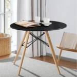 ترابيزة سفرة دائريه  (ابيض -اسود ) ومتعددة المقاسات