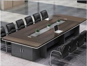 ⁦ترابيزة اجتماعات خشب MDF اسباني مع شاسيه معدن⁩ - الصورة ⁦2⁩