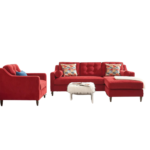 ⁦ركنة وكرسي خشب زان -اسفنج سوفت عالي الكثافة وقماش كتان كويا⁩ - الصورة ⁦2⁩