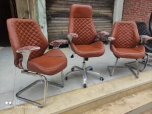 ⁦كرسي مكتب انتظار جلد مستورد عالي الجودة⁩ - الصورة ⁦4⁩