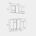 ⁦مطبخ قطعتين خشب كونتر و خشب ام دي اف مستورد⁩ - الصورة ⁦5⁩