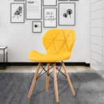 ⁦كرسي جلد تنجيد مستورد بالوان متعددة رجول خشب زان⁩ - الصورة ⁦5⁩