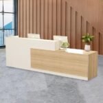 استقبال الشركات بتصميم عصري مع وحدة أدراج منفصلة – كاونتر عملي للمكاتب