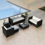 طقم VIP راتان : كنبة 3 فرد + كنبة 2 فرد + كرسي + ترابيزة +