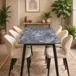 سفرة مودرن 6 كراسي ترابيزة MDF رخامي | تصميم فاخر لغرف الطعام