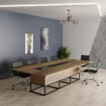 ⁦240×120 اسباني MDF ترابيزة اجتماعات خشب⁩ - الصورة ⁦3⁩