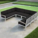طققم اثاث خارجي(ركنه) ابيض واسود