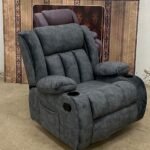 كرسي Recliner ليزي بوي – استرخاء فخم بدوران وهزاز، رمادي غامق