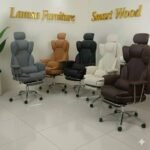 ⁦كرسي فايبر طبي شازلونج ومسند قدم للجلسات الطويلة⁩ - الصورة ⁦2⁩