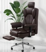 كرسي فايبر طبي شازلونج ومسند قدم للجلسات الطويلة