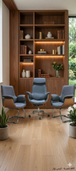 ⁦كرسي مكتب جلد مستورد مريح للظهر والرقبة⁩ - الصورة ⁦6⁩