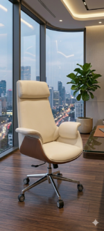 ⁦كرسي مكتب مدير جلد مودرن – تصميم فاخر للمكاتب والشركات⁩ - الصورة ⁦4⁩