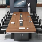 ترابيزة اجتماعات مودرن للشركات مقاس 240×120 سم | طاولة اجتماعات خشب